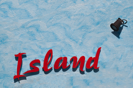 Greece Santorini island in Cyclades, traditional detail sights of white washed wallの写真素材