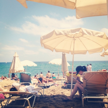 Amazing view from Barcelona beachの素材