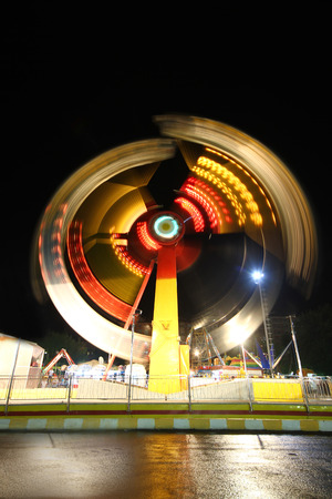 Ferris Wheel at nightの写真素材