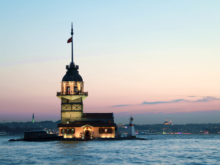 The Maiden's Tower in Istanbulの写真素材