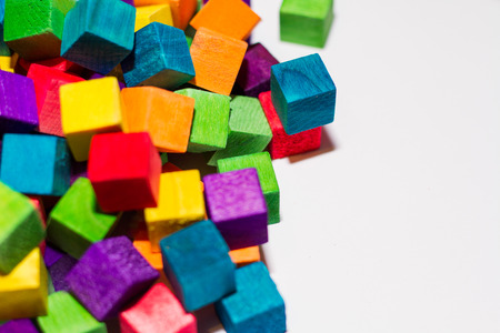 colorful blocks and text spaceの写真素材