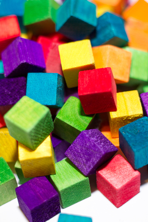 colorful blocks and text spaceの写真素材