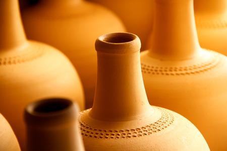 Processing pottery vase dryingの写真素材