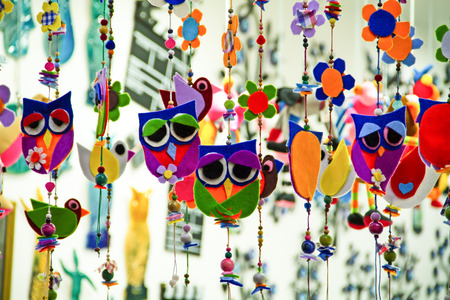 felt owl marketの写真素材