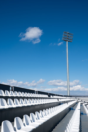 contemporary stadium seat light and tracksの写真素材