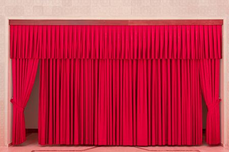 Theater interior with red curtainsの写真素材