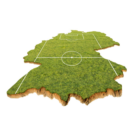 the german land feature as a soccer fieldの写真素材
