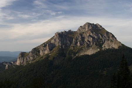 Velky Rozsutec hill in Mala Fatraの写真素材