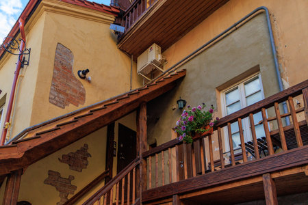 Vilnius. Old courtyard.の写真素材