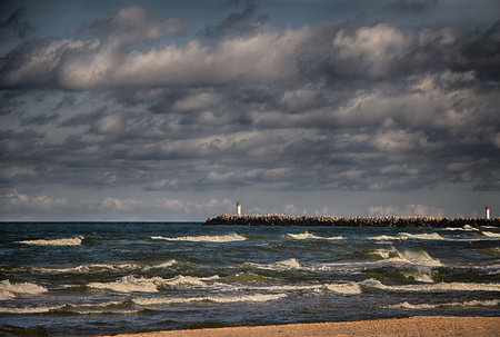 Ventspils. On the coast of the Baltic Sea.の写真素材