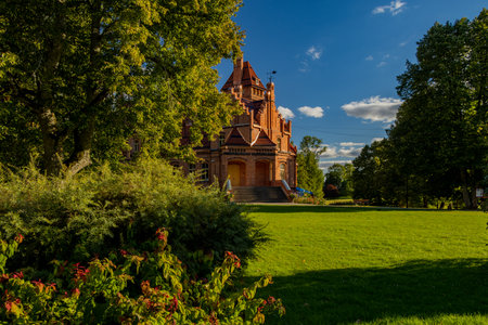 Latvia. Jaunmok Palace. Guest house Jaunmoksky Palace is a hunting estate of a wealthy Riga merchant of English origin, the mayor of Riga, George Armitstead.の写真素材