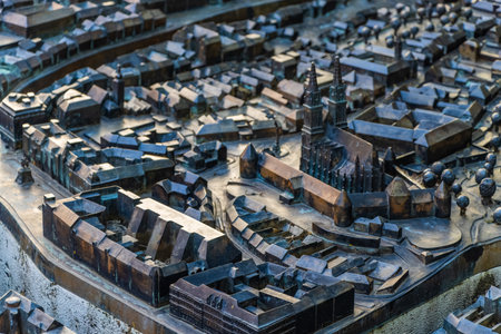 The Zagreb Welcomes You model is a captivating miniature representation of the city. Zagreb. Croatia.の写真素材