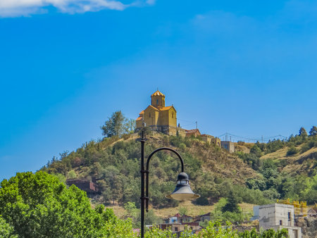 Tabor Monastery of the Transfiguration located on the Tabor Hill, Taboris Mta in the old town of...