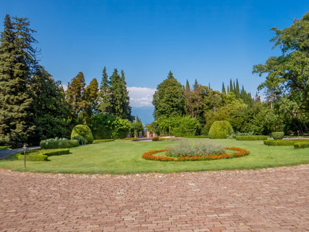 Alexander Chavchavadze historic house museum or Tsinandali residence is located in Tsinandali village in Kakheti, Georgia.の写真素材