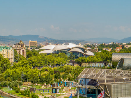 Tbilisi. Georgia. Tbilisi Public Service Hall, House of Justice. Modern architecture building.の写真素材