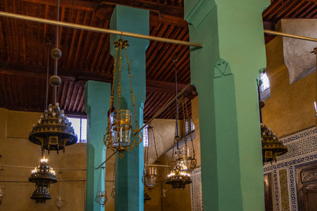 Fes, Morocco - Interior of the Jewish Synagogue Ibn Danan in Fes Medina, Morocco.の写真素材