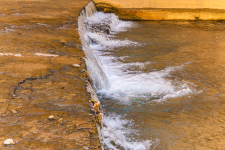 Todra River as it passes through the Todra Gorges in Moroccoの写真素材