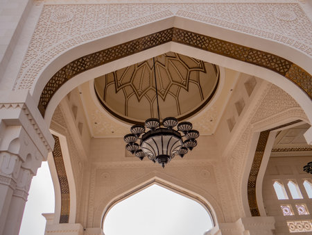 ABU DHABI, UAE. Qasr Al-Watan presidential palace of the United Arab Emirates, in Abu Dhabi, UAE.の写真素材