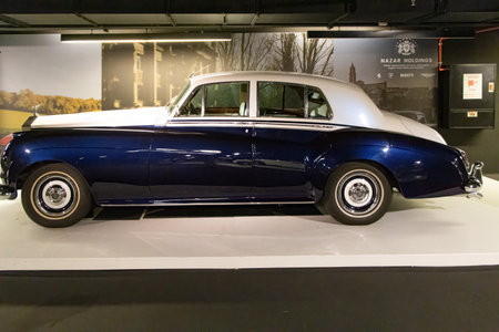 Baku, Azerbaijan. The retro vintage old cars show in Heydar Aliyev Center, won the Design Museum's Designs of the Year Award in 2014.の写真素材