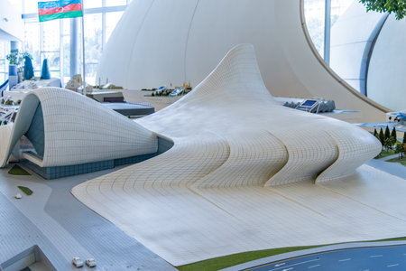 Baku, Azerbaijan. Mini Azerbaijan Exhibition located within the Heydar Aliyev Center. This permanent exhibition displays scale models of the country's most significant historical landmarks.の写真素材