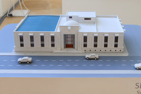 Baku, Azerbaijan. Mini Azerbaijan Exhibition located within the Heydar Aliyev Center. This permanent exhibition displays scale models of the country's most significant historical landmarks.の写真素材