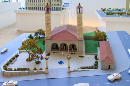 Baku, Azerbaijan. Mini Azerbaijan Exhibition located within the Heydar Aliyev Center. This permanent exhibition displays scale models of the country's most significant historical landmarks.の写真素材