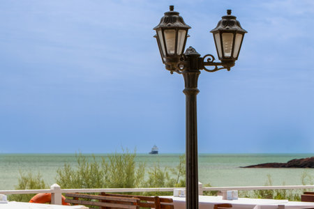 Absheron Peninsula. Azerbaijan. Coastal area on the Absheron Peninsula. Absheron Peninsula in Azerbaijan, which extends into the Caspian Sea and is home to the capital city, Baku.の写真素材