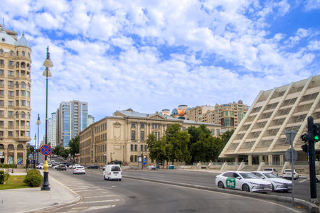 Baku, Azerbaijan. It is primarily known as the city's central concert hall, with a capacity of about 2,500 people.の写真素材