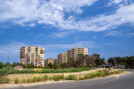 Baku, Azerbaijan. The Mammadlinsky Circle in Baku, Azerbaijan, is a significant roundabout and intersection.It is named after Yusif Mammadaliyev, a prominent Azerbaijani chemist and public figure.の写真素材