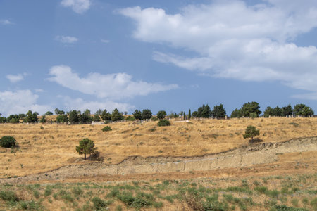 Azerbaijan. The Agbash cemetery is located in Azerbaijan, near Gobustan. The word Agbas in Azerbaijani translates as white head or sometimes means old ancient or high upperの写真素材