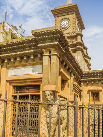 Bomanjee Hormarjee Wadia Clock Tower, It is a heritage structure built in1880 located Bazaar Gate Street, Fort, MUMBAI, MAHARASHTRA, INDIA.の写真素材
