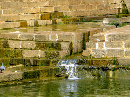 Mumbai, Maharashtra in India: Banganga tank, Mumbai Malabar Hills district of Mumbai, formerly Bombay.の写真素材