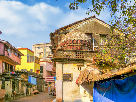 MUMBAI, INDIA. Banganga or Banganga Tank is an ancient water tank which is part of the Walkeshwar Temple Complex in Malabar Hill area of Mumbai.の写真素材