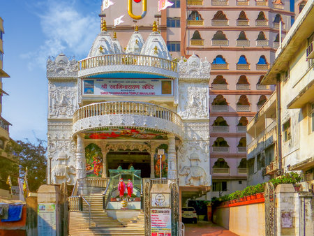 Mumbai Maharashtra India. Shri Swaminarayan Mandir Hindu Temple. Situated at Dadar Bombay.の写真素材