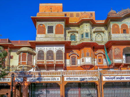 JAIPUR, INDIA. Hawa Mahal, Winds Palace in Jaipur, Rajasthan, India. Jaipur is the capital and the largest city of Rajasthan.の写真素材
