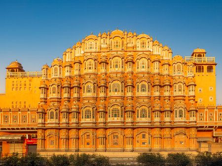 JAIPUR, INDIA. Hawa Mahal, Winds Palace in Jaipur, Rajasthan, India. Jaipur is the capital and the largest city of Rajasthan.の写真素材