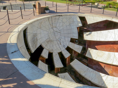 Jaipur, Rajasthan, India. Jantar-Mantar is an UNESCO World site, is an Astronomical site built in 18th century to study Time and Planetary movements in solar system in Jaipur, India.の写真素材