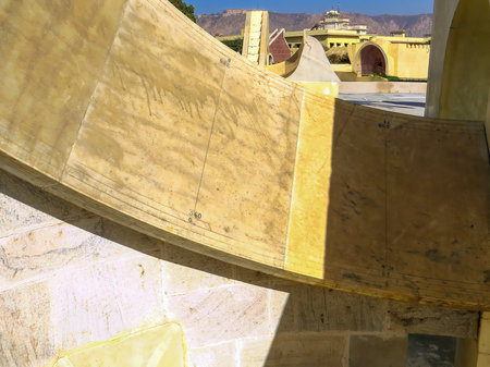 Jaipur, Rajasthan, India. Jantar-Mantar is an Astronomical site built in 18th century to study Time and Planetary movements in solar system in Jaipur, India.の写真素材