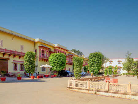 Jaipur. India. Mubarak Mahal or Auspicious Palace this is located in the first courtyard of City Palace at Jaipur in Rajasthan Indiaの写真素材