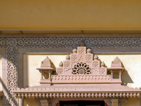 Jaipur. India. Mubarak Mahal or Auspicious Palace this is located in the first courtyard of City Palace at Jaipur in Rajasthan Indiaの写真素材