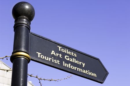 information sign for pedestriansの写真素材