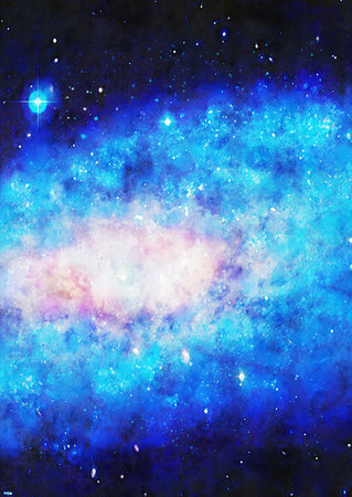 HQ Watercolor Galaxy Nebula Background