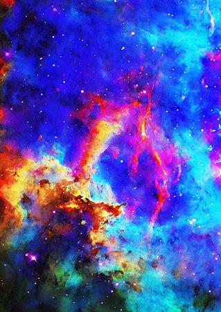 HQ Watercolor Galaxy Nebula Backgroundの写真素材