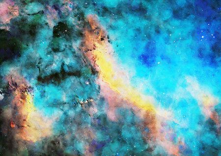 HQ Watercolor Galaxy Nebula Backgroundの写真素材