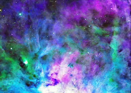 HQ Watercolor Galaxy Nebula Backgroundの写真素材