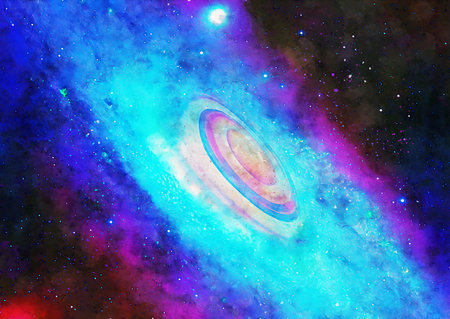 HQ Watercolor Galaxy Nebula Background