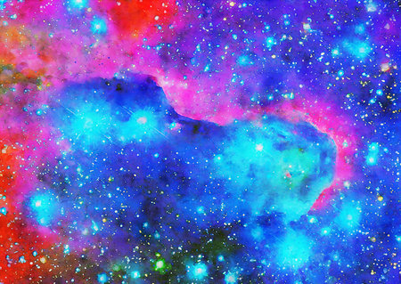 HQ Watercolor Galaxy Nebula Background