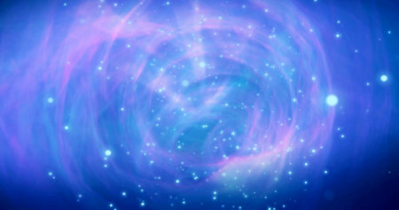 HQ Watercolor Galaxy Nebula Backgroundの写真素材