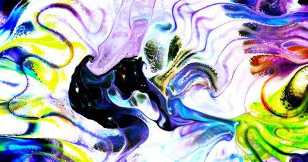 HQ Watercolor Galaxy Nebula Backgroundの写真素材