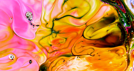 HQ Watercolor Galaxy Nebula Backgroundの写真素材